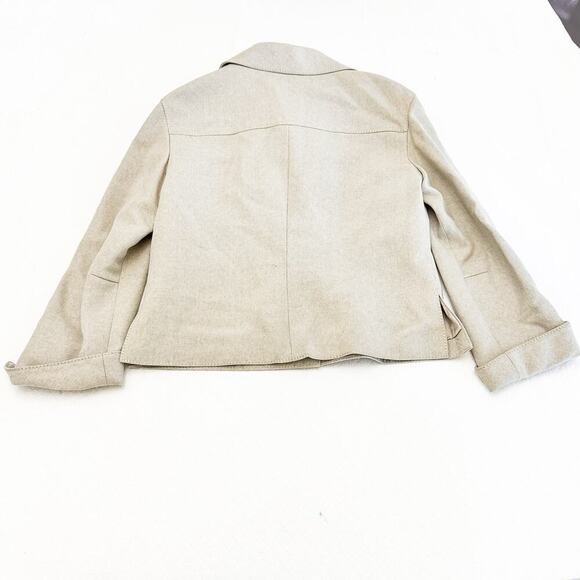 Graumann Pret A Porter Wool Jacket Cream Color Silver Buttons Size M - Picture 4 of 5